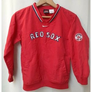 Nike MLB Boston Red Sox Baseball Authentic Pullover Jacket Windbreaker boys S
